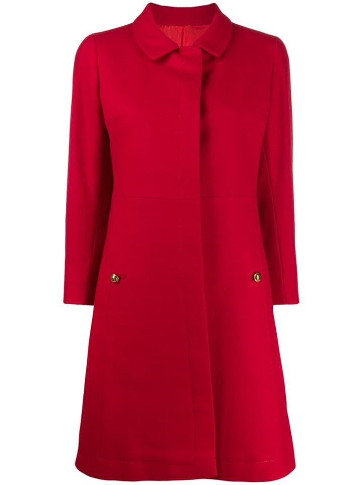 A.n.g.e.l.o. Vintage Cult 1960s Peter Pan Collar A-line Coat - Red