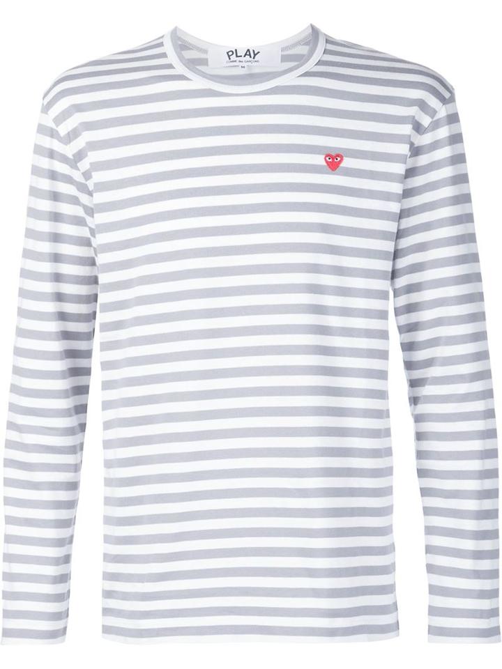 Comme Des Garçons Play Mini Heart Striped T-shirt