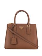 Prada Galleria Top Handle Bag - Brown