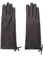 Agnelle Gloves With Lace Detail - Grey