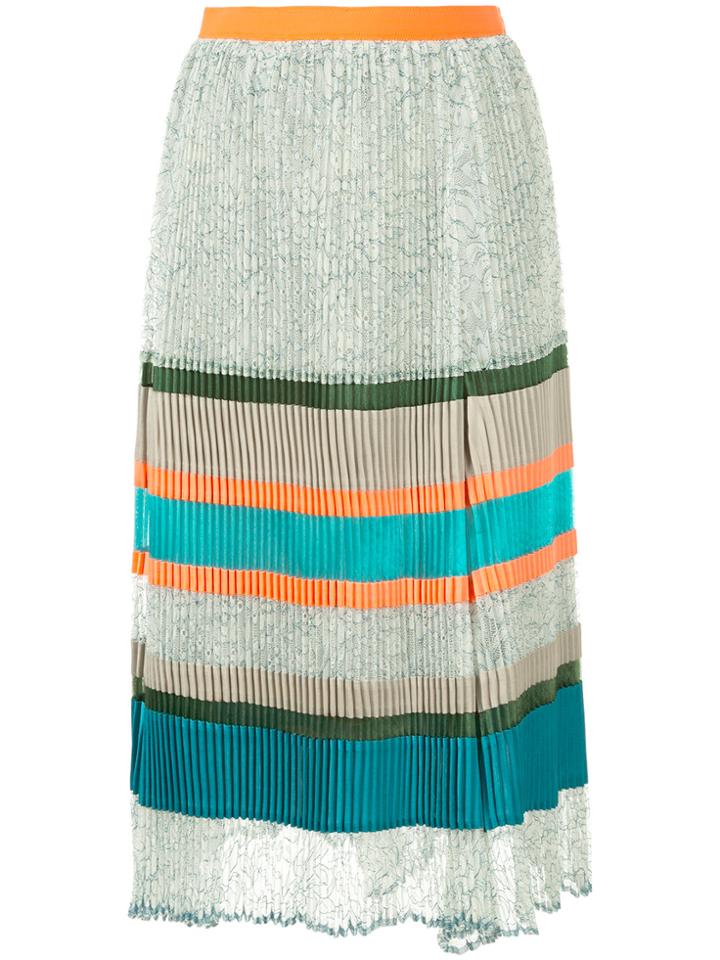 Kolor Pleated Panel Skirt - Multicolour