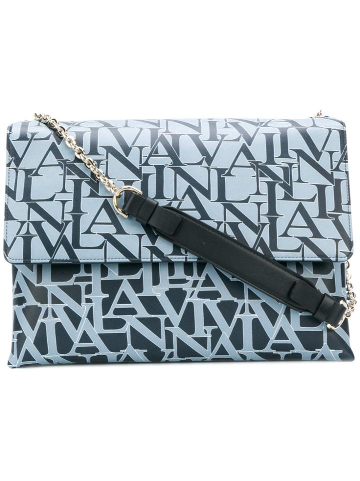 Lanvin Logo Print Sugar Bag - Blue