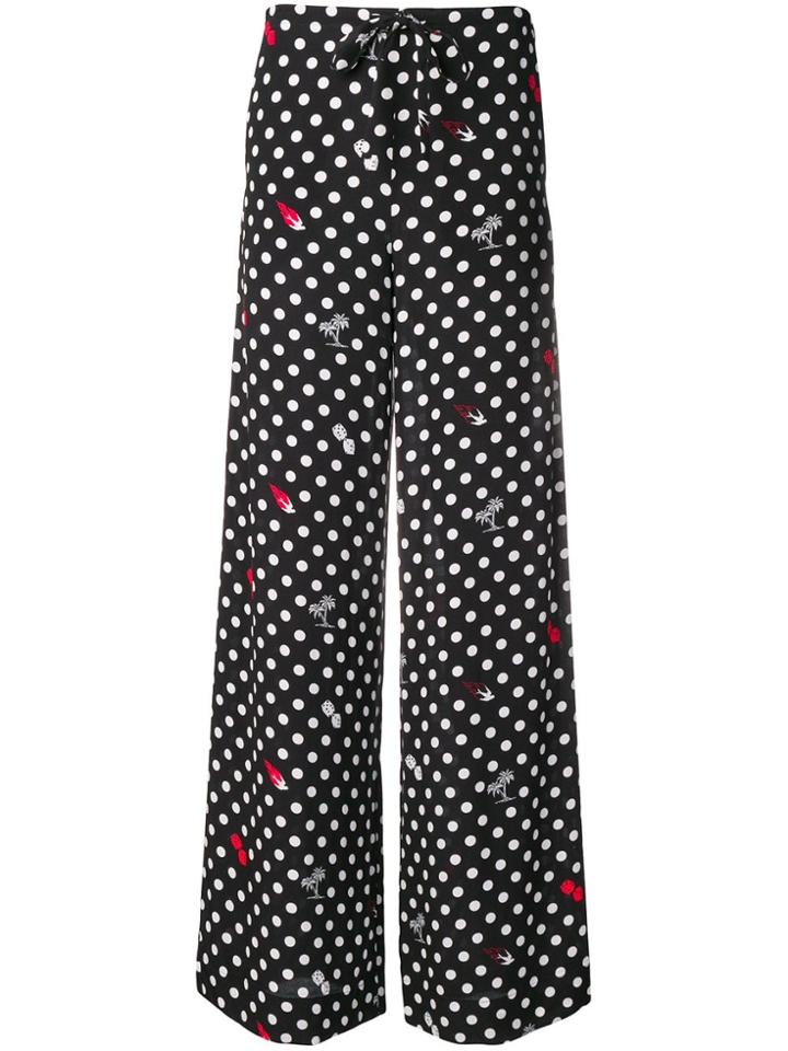 Mcq Alexander Mcqueen Polka Dot Trousers - Black