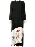 Tory Burch Colour Block Pleated Dress - Black