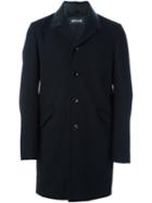 Just Cavalli Single Breasted Coat, Men's, Size: 50, Black, Cotton/polyamide/virgin Wool