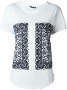 Alexander Mcqueen Paisley Print T-shirt, Women's, Size: 38, White, Cotton