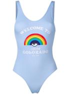 Chiara Ferragni Welcome To Colorado Swimsuit - Blue
