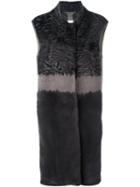Manzoni 24 Sleeveless Fur Coat, Women's, Size: 46, Brown, Mink Fur/cashmere