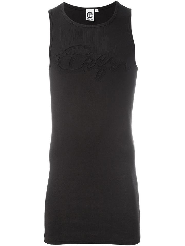 Telfar Ribbed Panel Trim Logo Tank Top