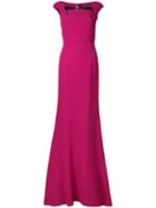 Roland Mouret Long Evening Dress, Women's, Size: 10, Pink/purple, Viscose/acetate/spandex/elastane