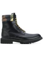 Givenchy Camouflage Detail Army Boots - Black