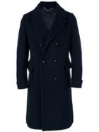 Doppiaa Double Breasted Coat - Blue