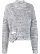 Maison Margiela Deconstructed Chunky Knit Sweater - Grey
