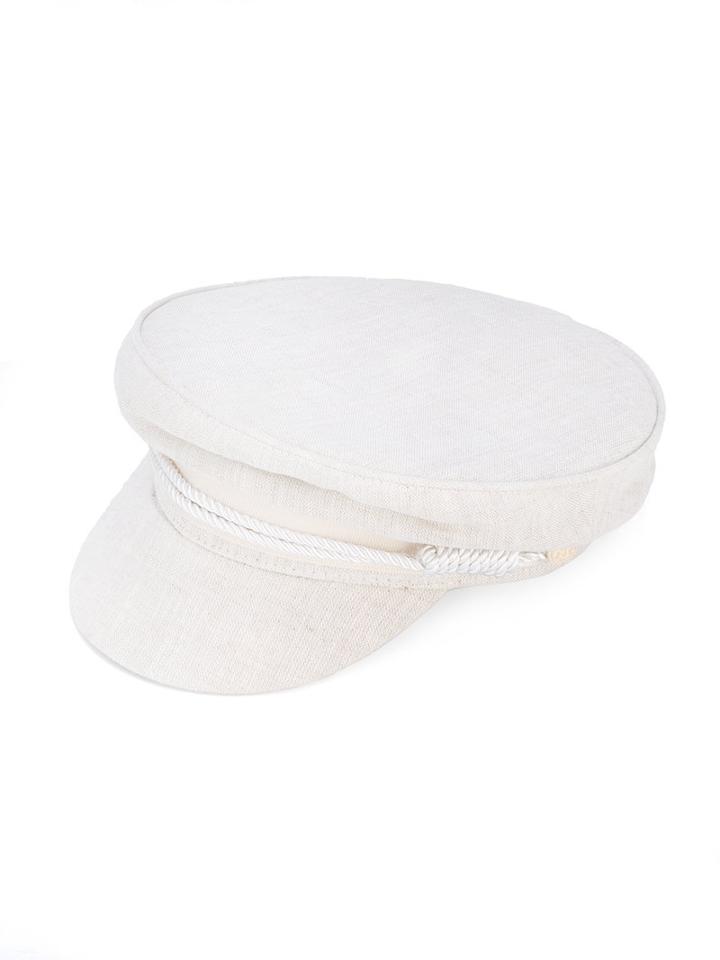 Laurie Cap - Kids - Cotton/linen/flax - 54 Cm, Nude/neutrals, Les Coyotes De Paris