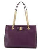Salvatore Ferragamo Vara Bow Tote Bag - Purple