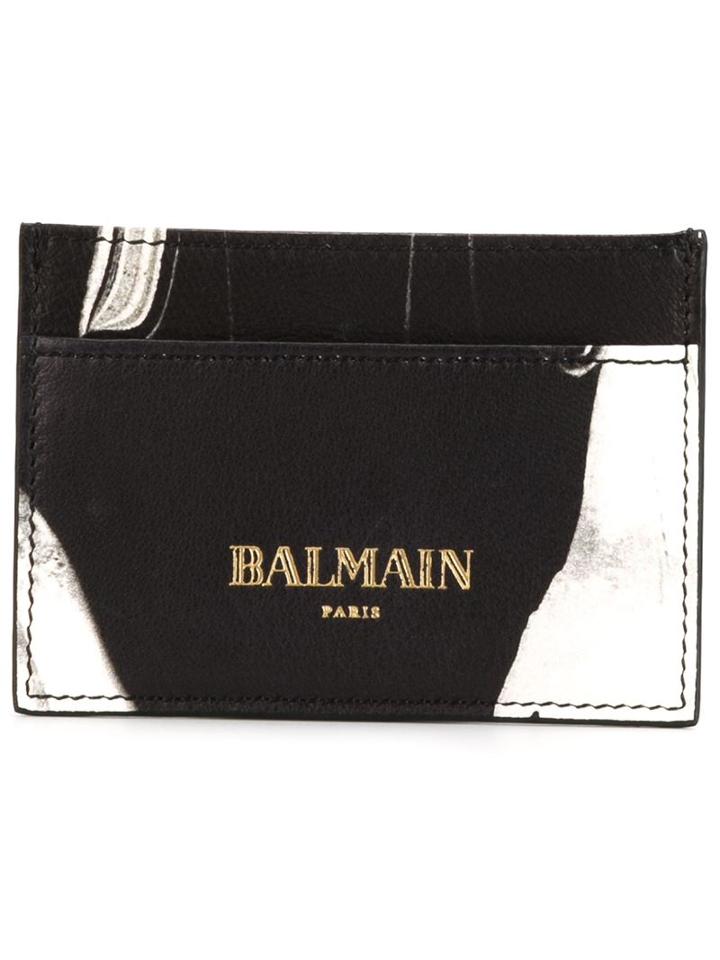 Balmain Marble Print Card Holder