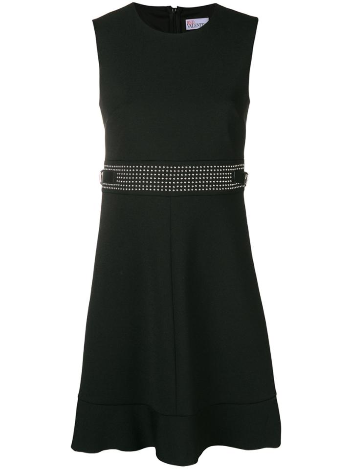 Red Valentino Studded Waist Mini Dress - Black
