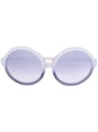 Nº21 Oversized Round Frame Sunglasses - Metallic
