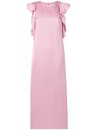 Semicouture Cedric Flared Maxi Dress - Pink