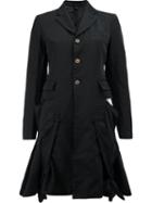 Comme Des Garçons Flared Buttoned Jacket, Women's, Size: Large, Black, Polyester