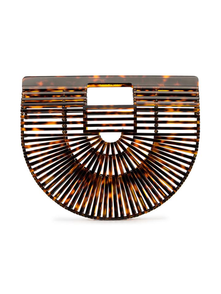 Cult Gaia Brown Ark Small Tortoiseshell Tote Bag