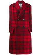 Vivienne Westwood Anglomania Double Breasted Tartan Coat - Red