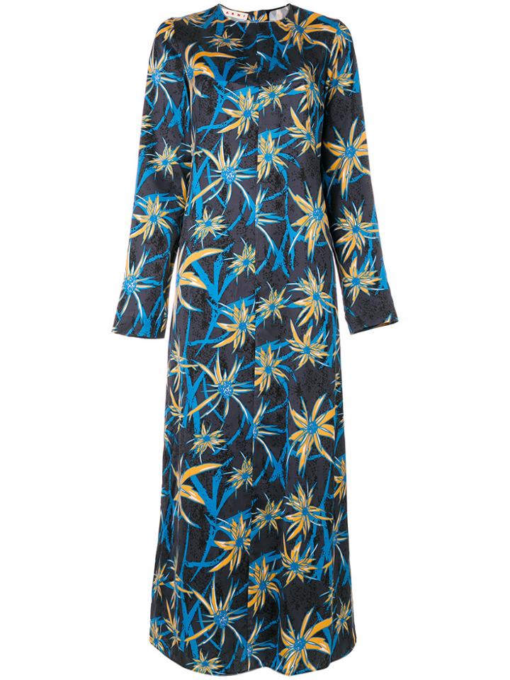Marni Floral Print Dress - Blue