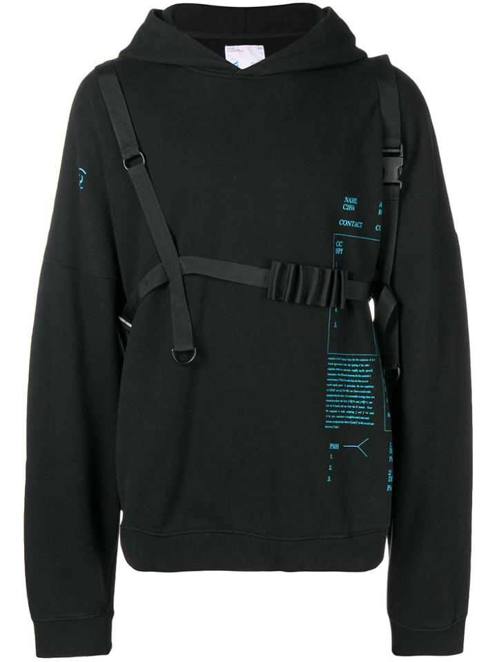 C2h4 Printed Hoodie - Black