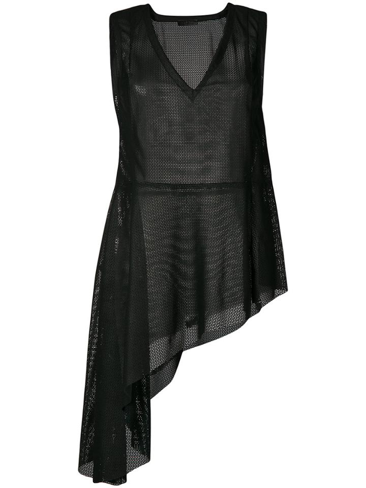 Drome Asymmetric V-neck Tank - Black