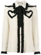 Fausto Puglisi Contrast Pussy Bow Blouse - Black