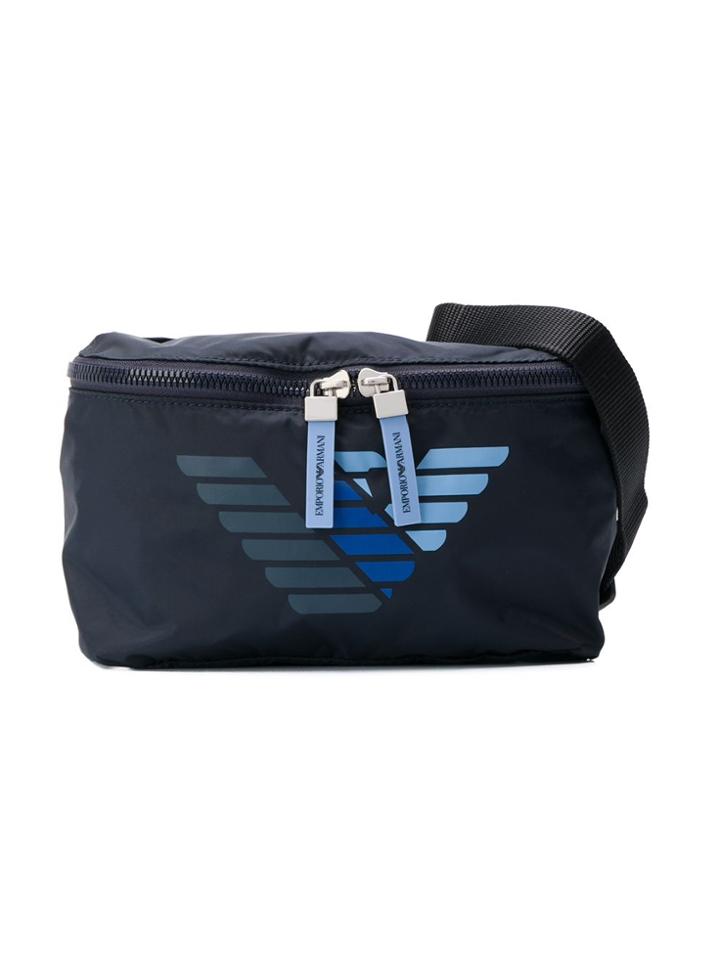 Emporio Armani Kids Teen Zipped Belt Bag - Blue