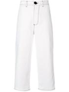 Marni High Waisted Denim Trousers - White