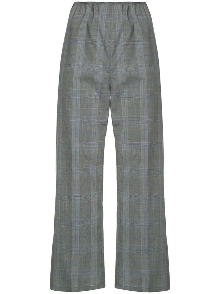 Sofie D'hoore Cropped Check Trousers - Grey