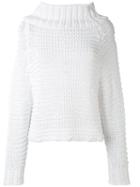 Calvin Klein Collection - Chunky Knit Jumper - Women - Cotton - Xs, White, Cotton