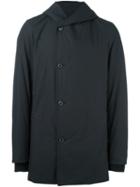 Stephan Schneider Asymmetric Hooded Coat, Men's, Size: Iv, Black, Cotton