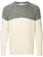 Tomorrowland Contrast Fitted Sweater - White