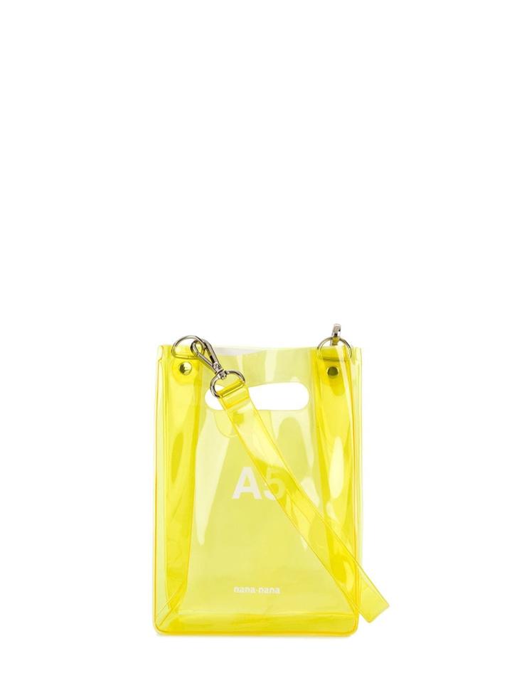 Nana-nana 'a5' Sheer Shoulder Bag - Yellow