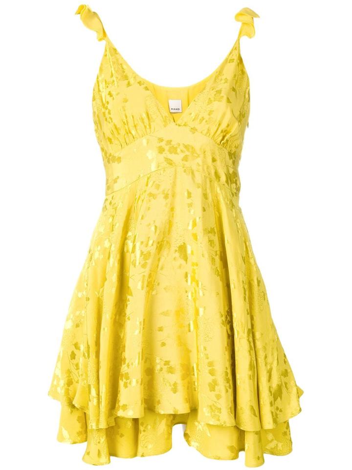 Pinko Salvo Floral-jacquard Dress - Green