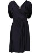 Lanvin Draped Cocktail Dress - Blue