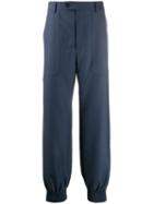 Gucci Elasticated Cuff Tailored Trousers - Blue