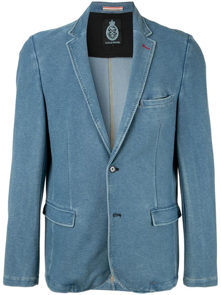 Guild Prime Denim Fitted Blazer - Blue