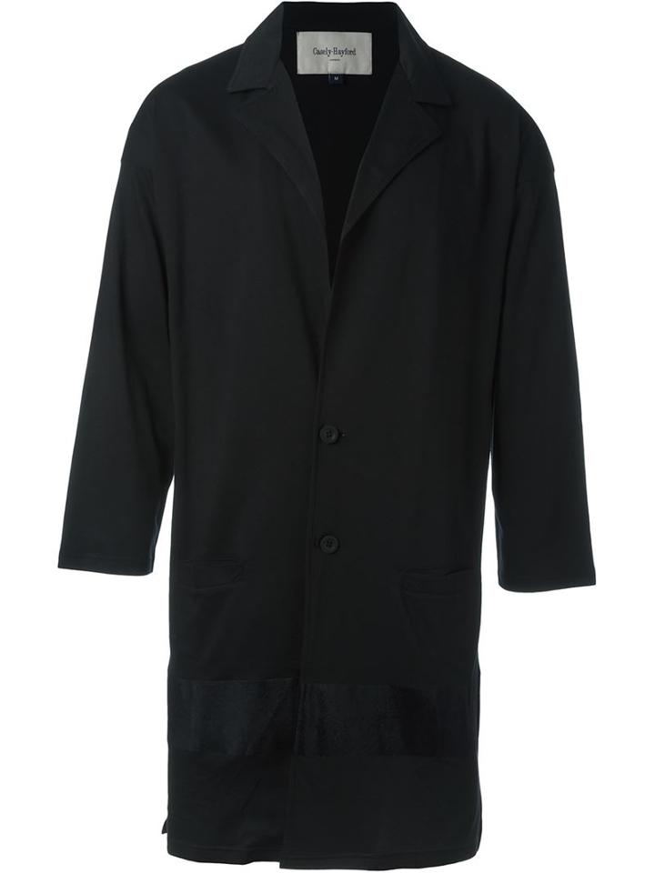 Casely-hayford Textured Stripe Single Breasted Coat