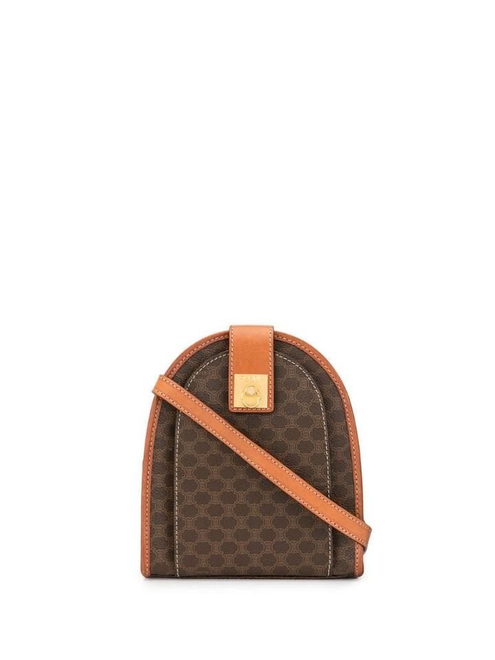 Céline Pre-owned Macadam Pattern Cross Body Bag - Brown