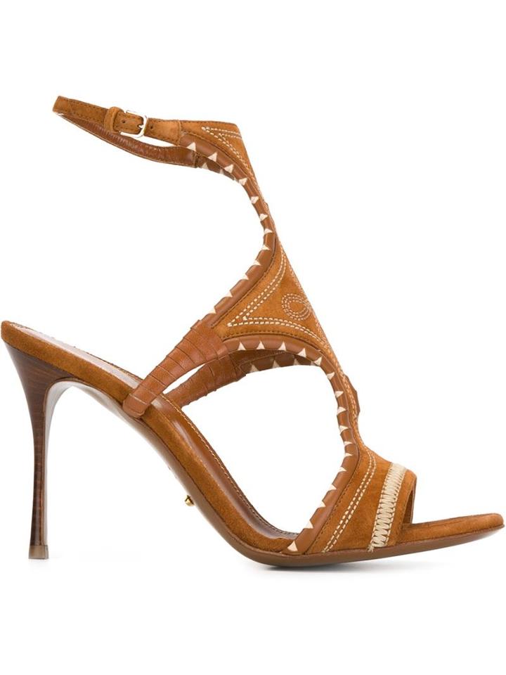 Sergio Rossi Embroidered Boho Sandals