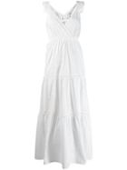 Semicouture Crochet Lace Maxi Dress - White