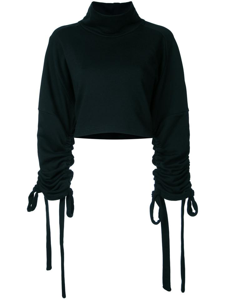 Strateas Carlucci - Funnel Veil Jumper - Women - Cotton - M, Black, Cotton