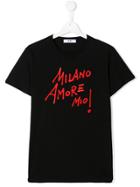 Msgm Kids Teen Amore Mio T-shirt - Black