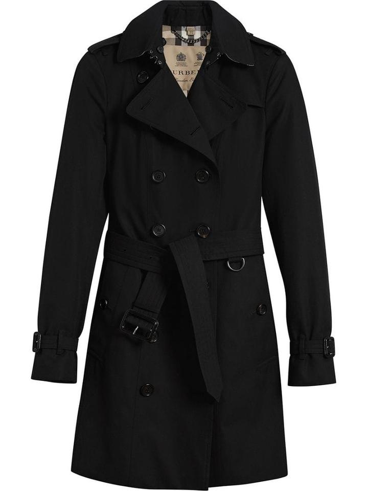 Burberry The Sandringham Mid-length Trench Coat - Black