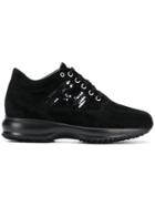 Hogan Interactive Embellished Logo Sneakers - Black