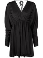 Fisico Mini V-neck Dress - Black